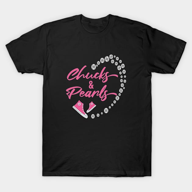 Chucks And Pearls T-Shirt by EleganceSpace